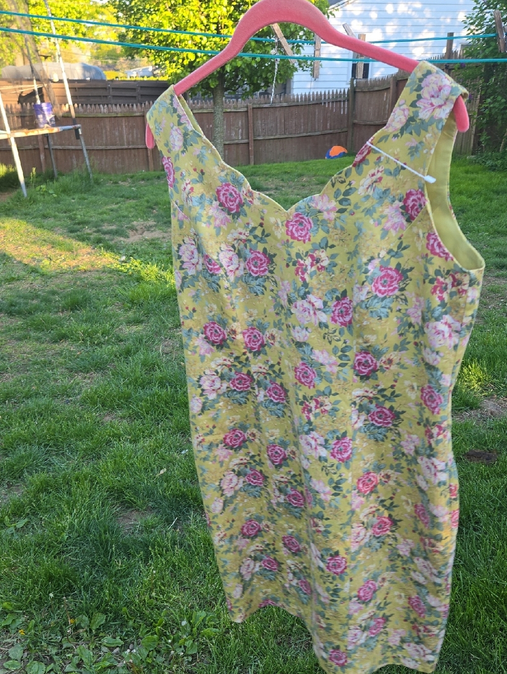 Vintage Laura Ashley Yellow Floral Dress Made in Great Britain Cottagecore
